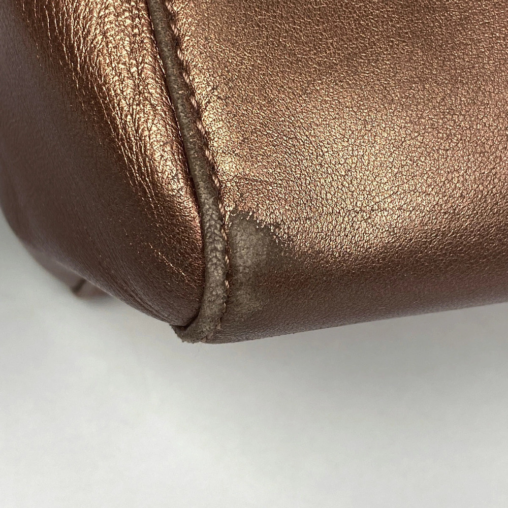 Loewe Tan Bronze Anagram Handbag Leather
